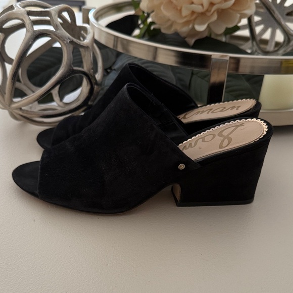 Sam Edelman Black Suede Mules - Picture 7 of 9